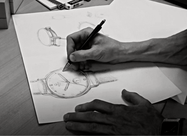 Obaku Denmark watch sketch of the design progress 
