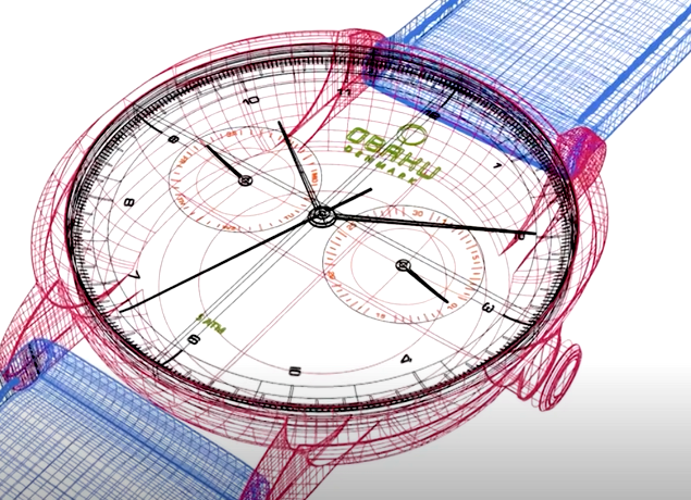 Designing an analog watch digital process